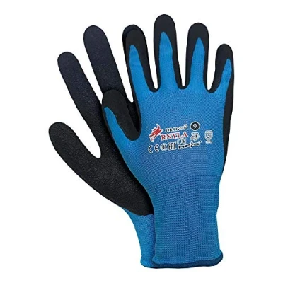 Imagen de Reis Rnyla_Nb9 Dragon Guantes de protección (talla 9, 12 unidades), color azul y negro