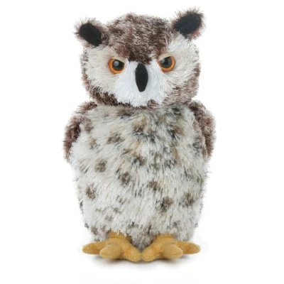 Imagen de Aurora World Aurora, 30535, Osmond The Owl Mini Flopsie, 20 cm, Peluche, Blanco y Marrón, Color White and Brown