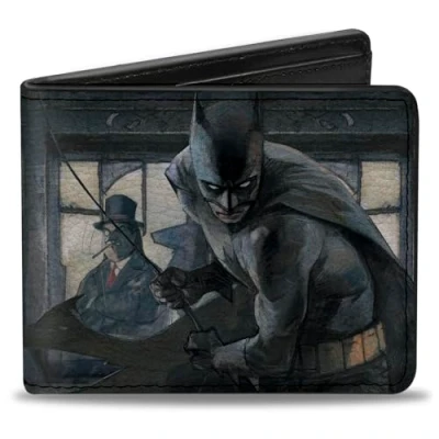 Imagen de Buckle Down Cartera Batman Accesorio de Viaje Billetera Plegable, Hombre Murcielago, 4.0&quot; x 3.5