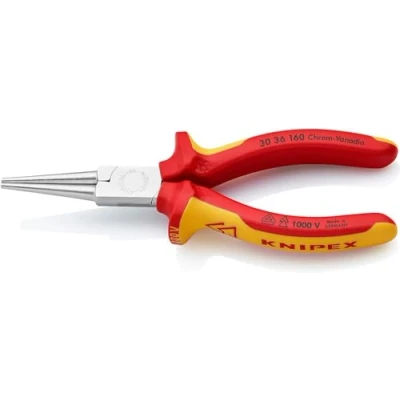 Imagen de Knipex Alicate de boca larga cromado, aislados con fundas multicomponentes, según norma VDE 160 mm 30 36