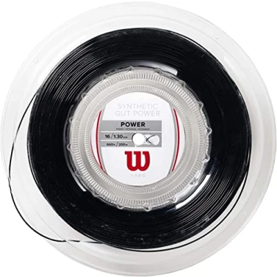 Imagen de Wilson Synthetic Gut Power 16, Cordaje Para Raquetas Unisex Adulto, Negro, 200 M