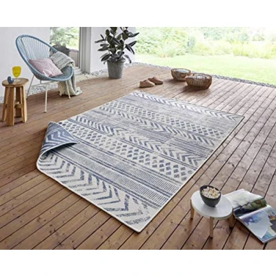 Imagen de NORTHRUGS Alfombra Biri para Interior y Exterior, 80 x 150 cm, Reversible, Resistente a la Intemperie, Estilo Bohemio, diseño Vintage, balcón, terraza, jardín, jardín de Invierno, salón,