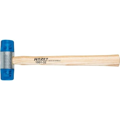 Imagen de Hazet maza de plástico cara blanda 1951 32, bajo rebote, cabezas martillo acetato celulosa resistentes a los golpes, cabeza mm 32 mm, estilo robusto fresno