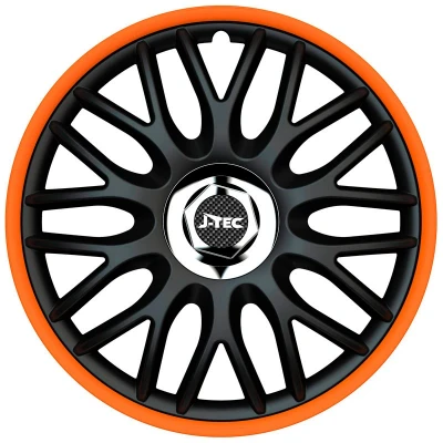 Imagen de J TEC Orden R J15519 Tapacubos 15in negro, cromo, naranja