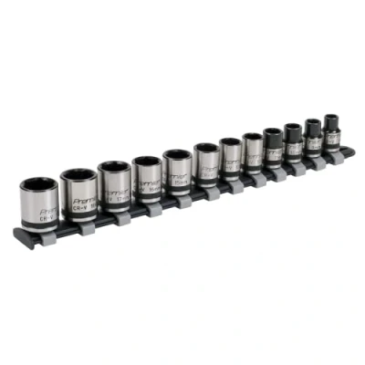 Imagen de Sealey AK2741B Juego de llaves vaso Lock On™ 12 piezas 3/8 &quot;Sq Drive Serie Negra