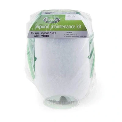 Imagen de Blagdon Inpond Kit de Mantenimiento 5 en 1 2000, Filtro Espuma Repuesto y Almohadilla Lana polímero para Adaptarse al 2000