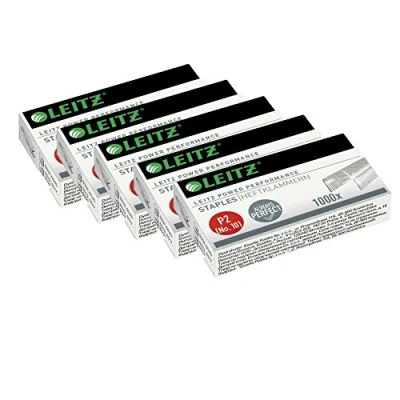 Imagen de Leitz Power Performance grapas P2 (n.º 10), galvanizado, caja de 1000 (5 unidades, No10)