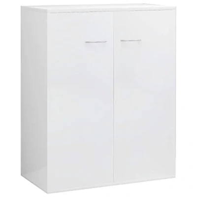 Imagen de vidaXL Aparador de Almacenaje Almacenamiento Auxiliar Cajonera Organizador para Hogar Mueble Servicio Buffet Contrachapada Blanco Brillante