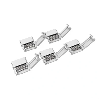 Imagen de trooplex Conector de 6 pines, 12 mm, 5 unidades, tira LED, sin soldadura, piezas, RGBWW/RGB CCT, blanco cálido, frío, clip conexión, extensión luz