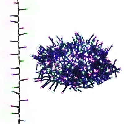 Imagen de vidaXL Tira de Luces Compacta, Cadena Navideña con 1000 LED, Guirnalda Luces, Adorno Navidad para Hogar Exterior, PVC Pastel Multicolor 25 m