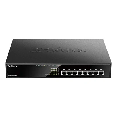 Imagen de D Link DGS 1008MP Switch PoE Gigabit 8 puertos LAN, no gestionable layer 2, de 30 W por puerto y capacidad total hasta 140 W, enrackable, 11 ancho, 1U altura