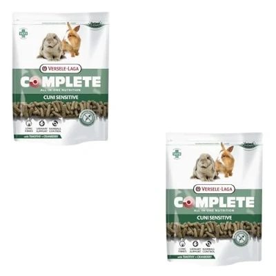 Imagen de Versele Laga Complete Cuni Sensitive Paquete Doble 2 x 500 g Pienso Completo para Conejos Ayuda Las Bolas de Pelo Pellets Todo en uno Desarrollado por Veterinarios