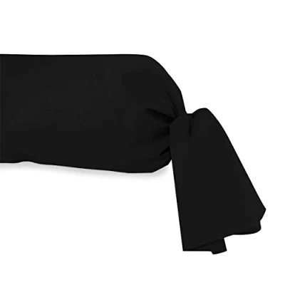 Imagen de Soleil d&#039;ocre Funda de almohada algodón 57 hilos, Negro, 45 x 185 cm