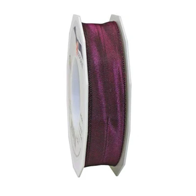 Imagen de Präsent Lyon Cinta de tafetán con Alambre, Color Morado Oscuro, 25 mm m
