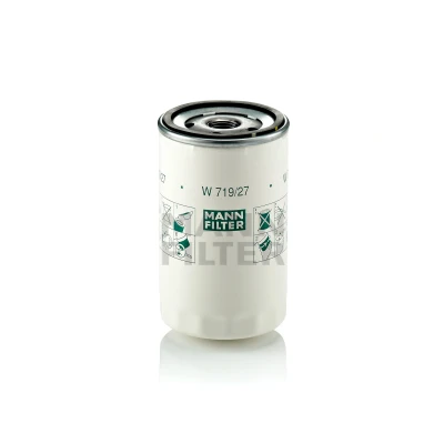 Imagen de MANN FILTER W 719/27 Filtro de aceite 3/4 16 UNF con válvula bloqueo retorno enroscable FORD: MONDEO 2, Puma, FIESTA 5