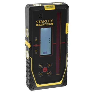 Imagen de Stanley FatMax receptor láser rotativo (para rojo, gran área de trabajo: Ø 600 m, radio 300 2 niveles precisión, ventana extragrande), color negro y amarillo