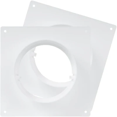 Imagen de Paquete de 2 bridas conector conducto 4 pulgadas, brida recta plástico para calefacción y refrigeración, sistema ventilación entrada salida, placa pared acoplamiento