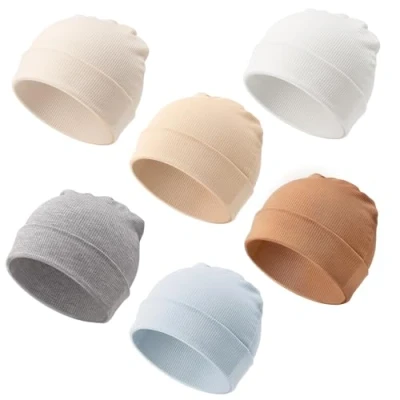 Imagen de DRESHOW 6 PCS Bebé Beanie Sombrero para Unisex Gorro de Recién Nacidos Niño Pequeño Hospital Cálido Bebés Niños y Niñas 24 Meses