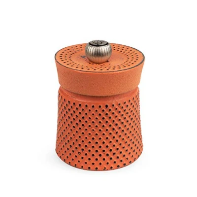 Imagen de Peugeot Bali Fonte 35426 Molinillo de pimienta manual (ajuste grado molido, altura: 8 cm, hierro fundido), color naranja
