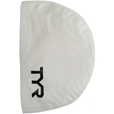 Imagen de TYR Gorro de natación cómodo Silicona, Unisex, Blanco, M