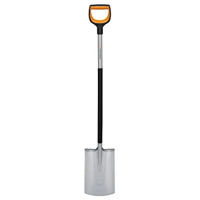 Imagen de Fiskars Pala de jardinero para suelos blandos y poco pedregosos, Redondeada, Longitud: 120 cm, Hoja acero al boro reforzada, Negro/Naranja, Xact, 1066730