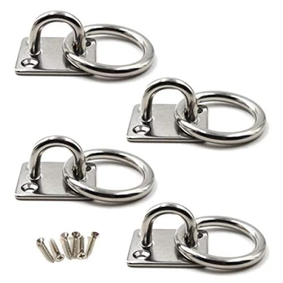 Imagen de M5 Gancho para techo de pared acero inoxidable 304 yoga y hamaca Paquete 4 (tornillos incluidos)
