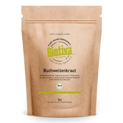 Imagen de Biotiva Té de hierba alforfón orgánico 250g sin aditivos controlado y embotellado en Alemania