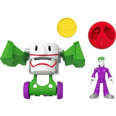 Imagen de Imaginext Fisher,Price DC Super Friends Cabeza,vehículo Jokermóvil Casco se Convierte en Coche, Incluye 1 Figura Joker, Juguete +3 años