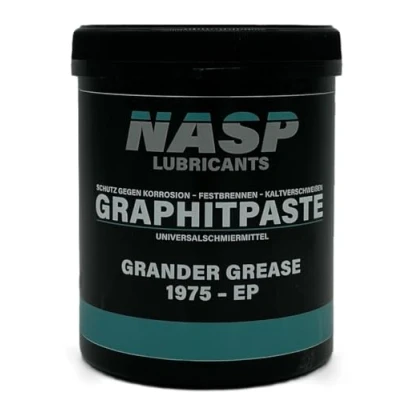 Imagen de NASP® pasta de grafito Grafito, protección contra la corrosión, montaje, multiusos Grander Grease 1975 EP, fabricada en Alemania, lata 1 kg