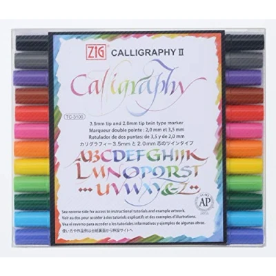 Imagen de Kuretake ZIG Calligraphy 12 color set TC 3100/12V (japan import)