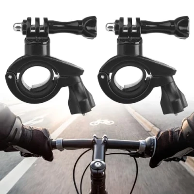 Imagen de Bubuyun 2 Soporte para Bicicleta Cámara de Acción Manillar Aluminio Deportiva Camara Bicicletas Universal Adaptador