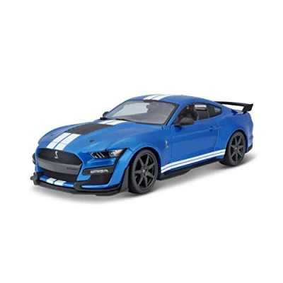 Imagen de Maisto Mustang Shelby GT500 &#039;20: Modelo de Coche a Escala 1:18, Puertas, Maletero y capó para Abrir, orientable, 34 cm, Azul (531388)