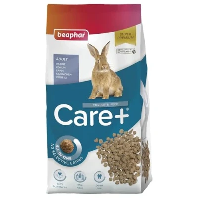 Imagen de Beaphar Care+ Pienso Super Premium Comida para Conejos 5kg Todo en Uno Alto Fibra y Protéina Desgaste de los Dientes Sin azúcares ni coloranres añadidos Alimentación Extrusionada