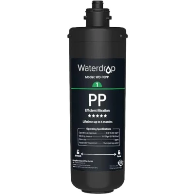 Imagen de Waterdrop WD 10PP Filtro de Agua, Reemplazo para el TSA &amp; TSB Sistema Filtración Agua Debajo del Fregadero