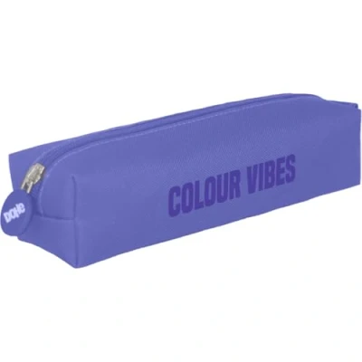 Imagen de DOHE Estuche Escolar Simple 1 Compartimento, Portatodo Rectangular Multiusos, 21x6x6 cm, Cierre de Cremallera, Fabricado en Poliéster Resistente Colour Vibes Verde