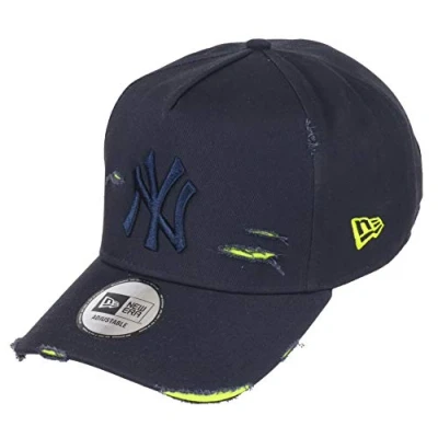 Imagen de New Era York Yankees 9forty A Frame Adjustable Cap Distressed Navy/Neon Yellow One Size