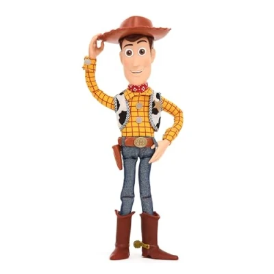 Imagen de Disney Store Official, Toy Story de Pixar, Sheriff Woody, Figura acción interactiva parlante, 39 cm, muñeco Vaquero Cuerda y 15 Frases en inglés, interactúa con más Personajes, para Mayores 3 años