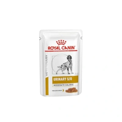 Imagen de Royal Canin Veterinary Urinary S/O Moderate Calorie 12 x 100 g comida húmeda Para perros ayudar con los cálculos de estruvita y reducir su reaparición