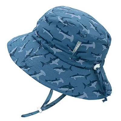 Imagen de Jan &amp; Jul Sombrero de Sol niños Infantes, Ligero y Plegable (Talla: 2 5 Años, Tiburón)