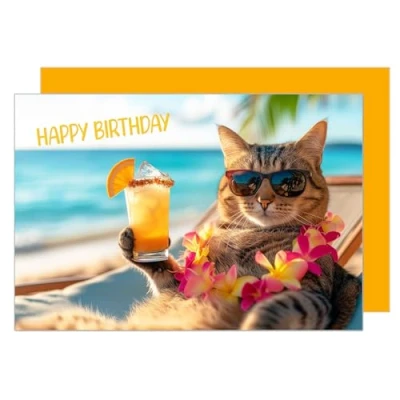 Imagen de Edition Seidel tarjeta de cumpleaños premium con sobre, felicitación animales, Billet, Cumpleaños, Feliz Hombre, Mujer, G3521 SW024