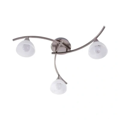 Imagen de lámpara de techo &#039;Della&#039; (Moderno) en Gris hecho Vidrio e.o. para Salón &amp; Comedor (3 llamas, E14) Lindby techo,