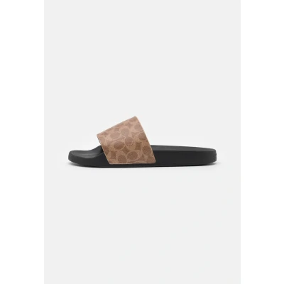 Imagen de Coach Signature Coatedpool Slide Sandalias planas tan, Hombre, Talla: 42, Tan Zapatos