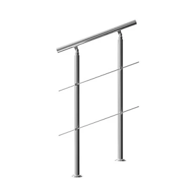Imagen de Monzana Pasamanos para Escaleras 80cm Acero inoxidable Barandilla Interior Exterior Baranda Redonda