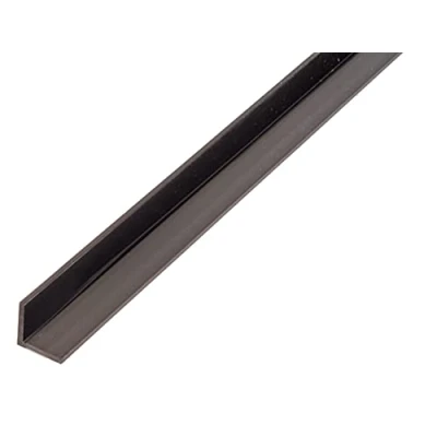Imagen de GAH Alberts 498689 479053 Perfil angular de plástico (1000 x 25 mm, 12 unidades), color negro