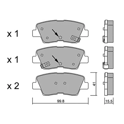 Imagen de Juego de pastillas METELLI 22 0886 1