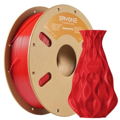 Imagen de filamento ERYONE PETG 1,75 mm, para impresora 3D, +/ 0,03 1 kg/bobina, Rojo