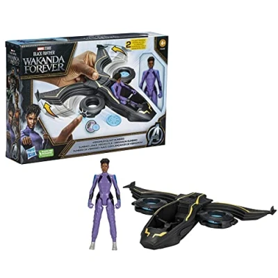 Imagen de Marvel Hasbro Studios Black Panther: Wakanda Forever, Vehículo Vibranium Blast Sunbird, Figura de acción Shuri a Escala 15 cm, Partir 4 años