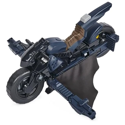 Imagen de DC Comics, Batman Adventures, Batcycle de Batman, y Batglider 2 en 1 transformables, Compatible con Figuras, Juguete superhéroes para niños niñas a Partir 4 años