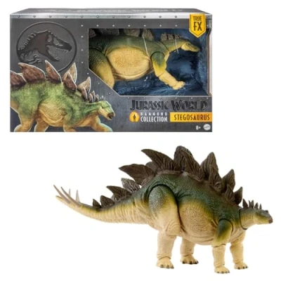 Imagen de Mattel Jurassic World Colección Hammond Estegosaurio Figura de acción, Dinosaurio carnívoro grande juguete con cola móvil articulada “El mundo perdido: Park, JCH08