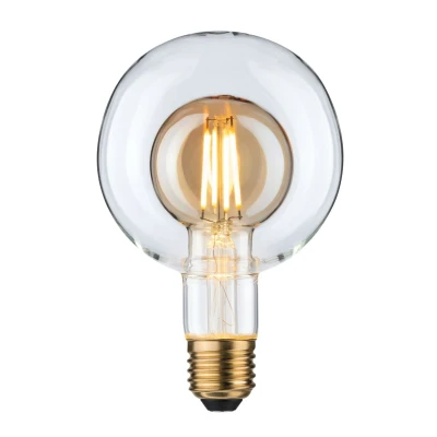 Imagen de Paulmann 28769 Lámpara LED Inner Shape G95 Globe 4 W, regulable, fuente de luz, oro, luz eficiente, blanco cálido 2700 K E27